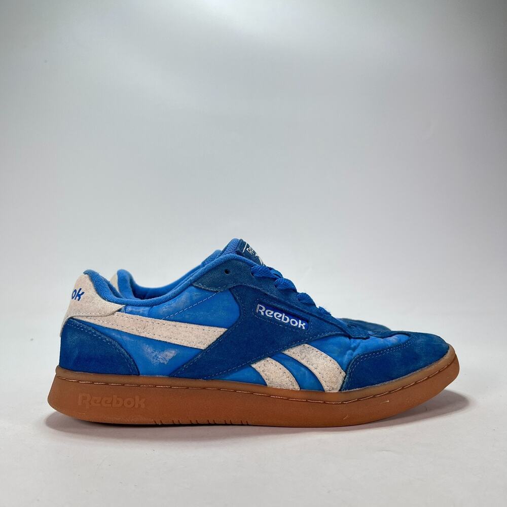 Reebok Forte Lounger Blue Tan Retro Sneakers Low Top Casual Shoes Women's Sz 8.5